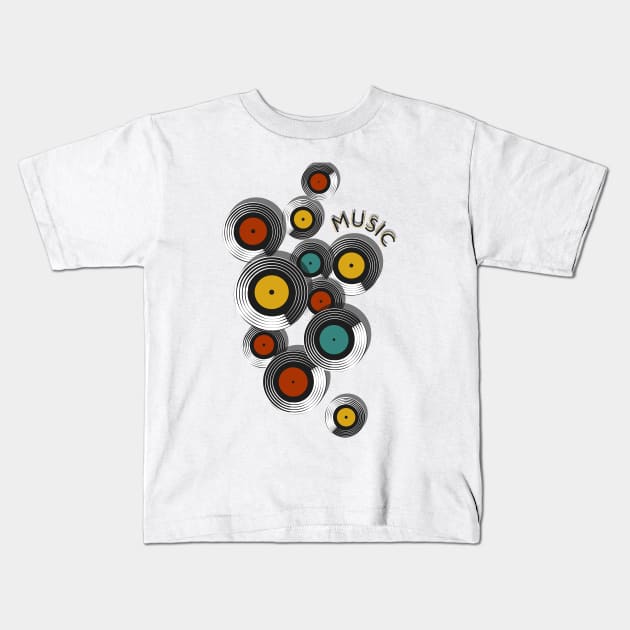 Vinyl records Kids T-Shirt by YuliiaLestes